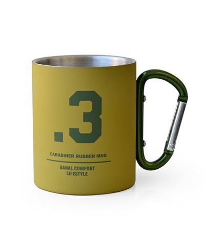 アウトドア/5色 bcl(ビーシーエル)/カラビナマグ ラバー タン×オリーブ カラビナマグ カラビナ 登山 山 キャンプ キャンプ用品 BBQ デザイン アウトドア ピクニック キャンプ ファミリー ギフト マグカップ お土産 プレゼント