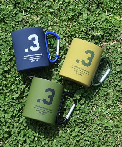 アウトドア/5色 bcl(ビーシーエル)/カラビナマグ ラバー タン×オリーブ カラビナマグ カラビナ 登山 山 キャンプ キャンプ用品 BBQ デザイン アウトドア ピクニック キャンプ ファミリー ギフト マグカップ お土産 プレゼント