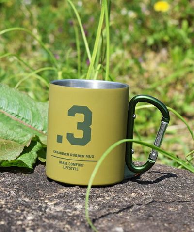 アウトドア/5色 bcl(ビーシーエル)/カラビナマグ ラバー タン×オリーブ カラビナマグ カラビナ 登山 山 キャンプ キャンプ用品 BBQ デザイン アウトドア ピクニック キャンプ ファミリー ギフト マグカップ お土産 プレゼント