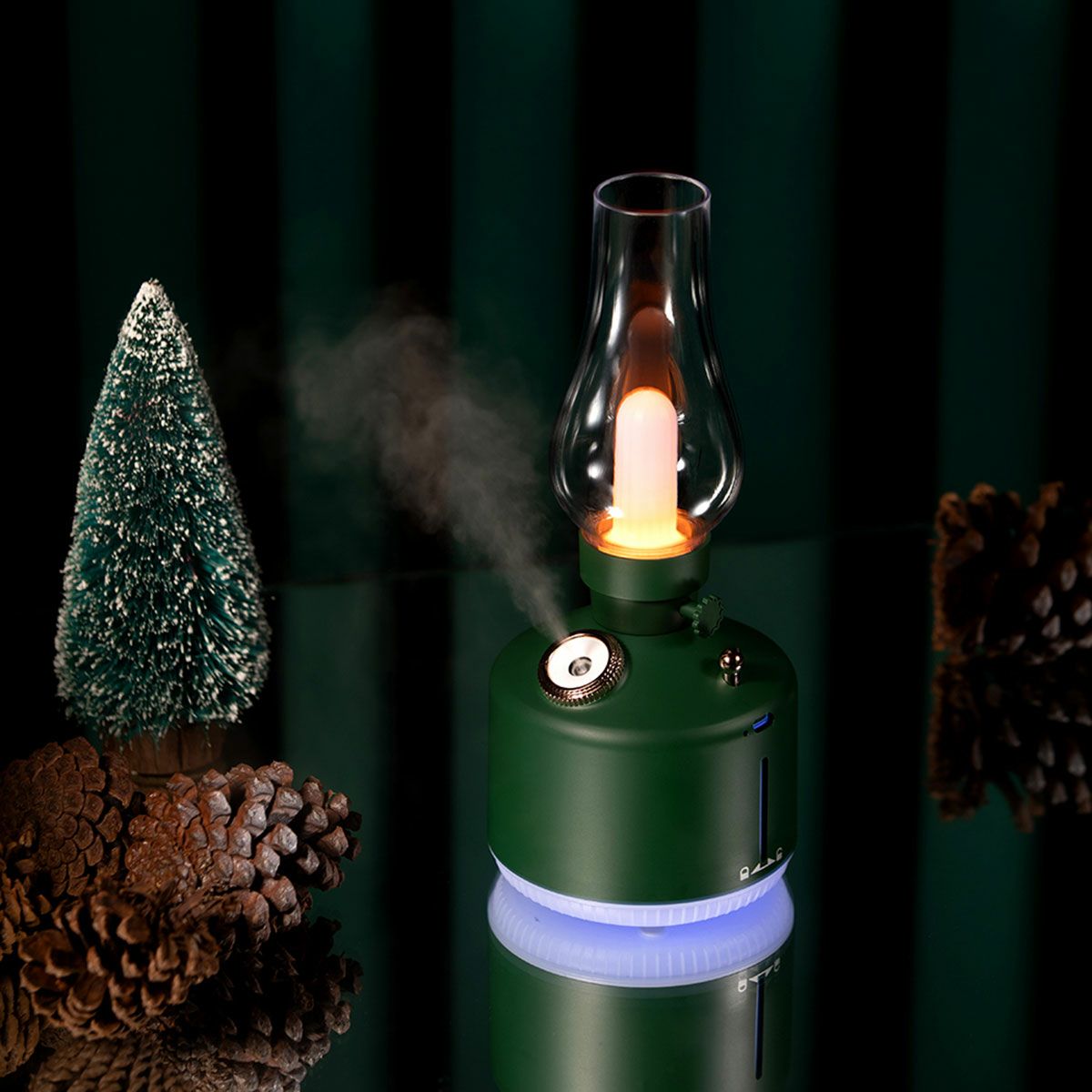 LEDランタン＆ディフューザー 照明 ランプ ランタン 卓上加湿器 ディフューザー 調光可能 加湿 ミスト 乾燥 アウトドア インテリア キャンプ 室内 パーティー クリスマス スタンド bcl