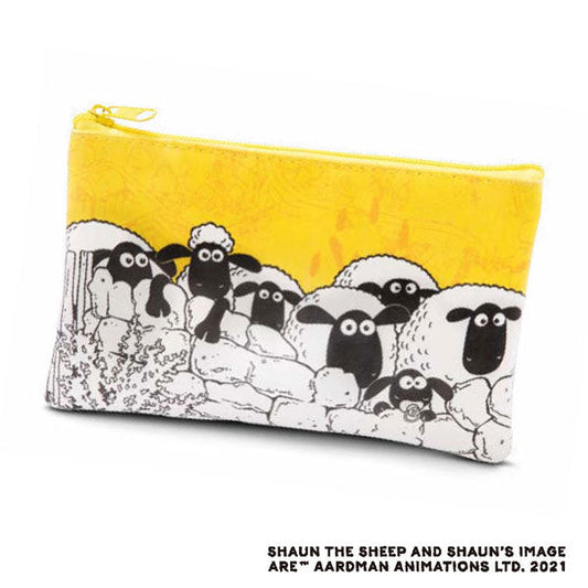 Shaun the sheep | ひつじのショーン フラットポーチ／イエロー 12×20